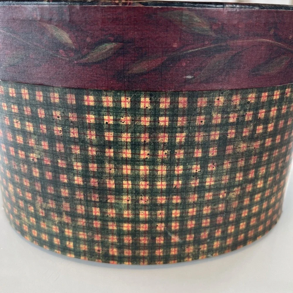 Bob's Boxes Lang Proud Animals 1‎ Of 4 Replacement Box Primitive Plaid Floral